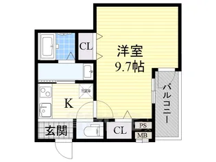 大阪府堺市西区鳳中町9丁【アパート】の間取り