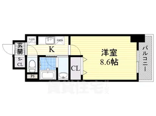 レジディア高岳【7階】の間取り