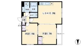 四条コート西洞院【5階】の間取り