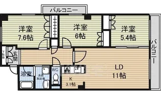 パークアクシス白壁【12階】の間取り