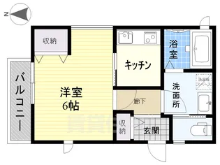 1Kの間取り画像