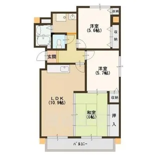 エルスト東住吉【1階】の間取り