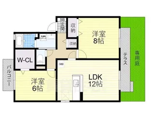 セレブリティ長吉 B棟【1階】の間取り