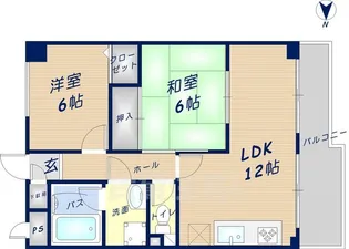 グレースコート山手町【4階】の間取り