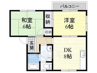 タウニー阪井【2階】の間取り