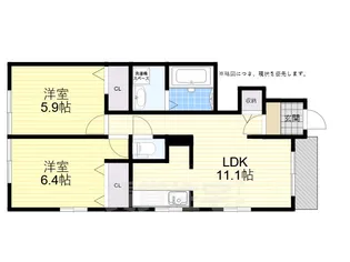 クローバーハウス【1階】の間取り