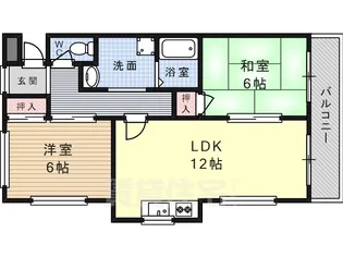 2LDKの間取り画像