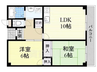 ひまわり公園マンション【1階】の間取り