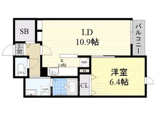 カルム名神【2階】の間取り
