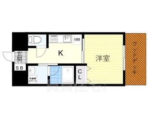 協同レジデンス摂津富田【705号室】の間取り