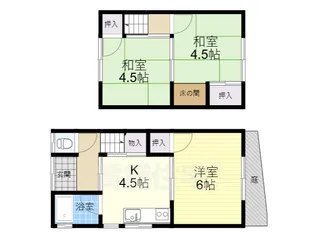 大阪府高槻市津之江町1丁目【一戸建】の間取り