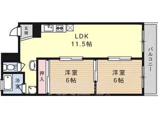 第1マーブルハイツ【2階】の間取り