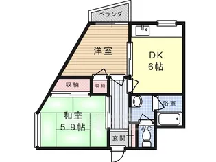 ハムロハイツ杉田A棟【2階】の間取り