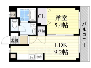 大阪府高槻市川西町1丁目【マンション】の間取り
