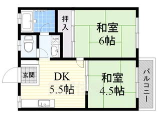 パナハイツ古曽部【2階】の間取り