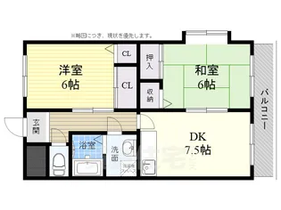 アトレーユ日吉台【306号室】の間取り