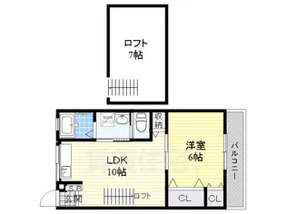 クレスト【2階】の間取り