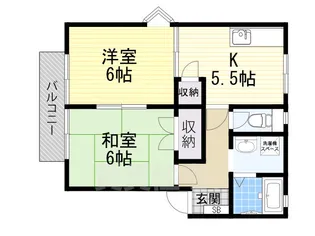 ヴィラ西真上B棟【2階】の間取り