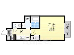 ドルフハイム清福寺【1階】の間取り