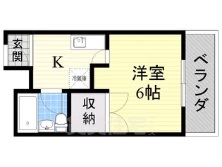 万葉ハイツ水無瀬【1階】の間取り