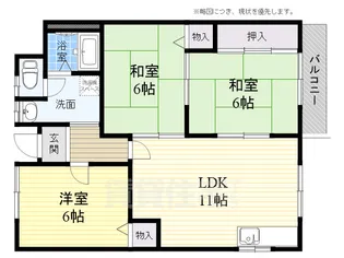 ラフレシア山崎【1階】の間取り