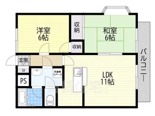モアクレスト津村B【1階】の間取り