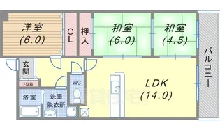ベルコート御蔵【5階】の間取り