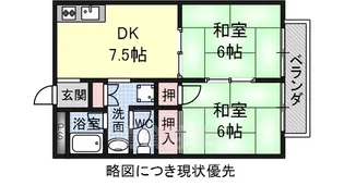 高石グリーンハイツ【2階】の間取り