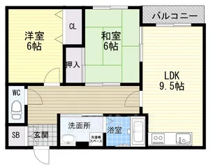 バッハレジデンス高槻1【3階】の間取り