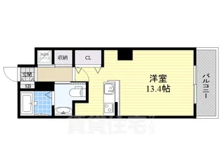 1Rの間取り画像