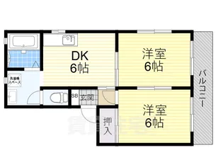 大阪府柏原市大県4丁目【アパート】の間取り