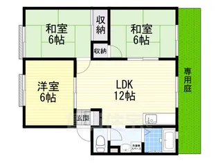 パークヒル枚方 C【1階】の間取り