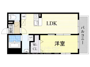 アムール招提【1階】の間取り