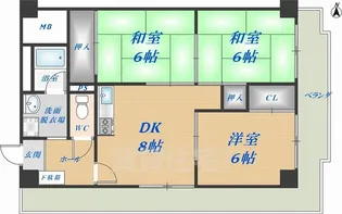 ボラードマンション【5階】の間取り