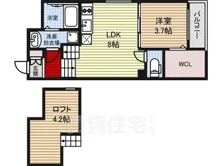 ノースヒル【1階】の間取り