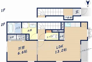 グロースハイツ新石切2【2階】の間取り