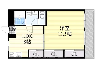 ヨイマンション【4階】の間取り