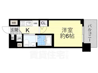 エスリード新北野【2階】の間取り