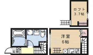 ワンラブ港栄【1階】の間取り