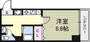 M’PLAZA新大阪弐番館【10階】の間取り