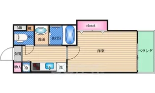 リエート東三国【4階】の間取り
