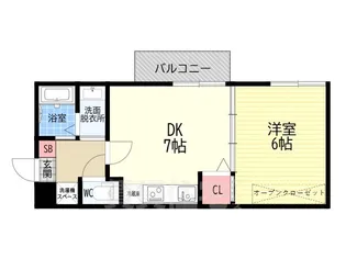 フォルトゥーナ中堂寺【2階】の間取り