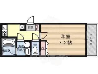 ベラジオ京都西院ウエストシティ【2階】の間取り