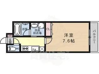 ベラジオ京都西院ウエストシティ【2階】の間取り