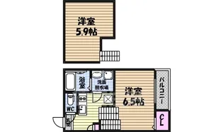 ハーモニーテラス楓【1階】の間取り