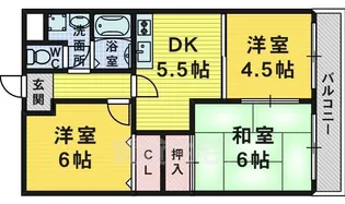 大阪府堺市北区百舌鳥西之町3丁【マンション】の間取り