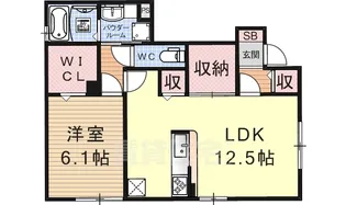 Villa 高畔【1階】の間取り