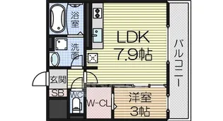 大阪府堺市堺区三宝町2丁【アパート】の間取り