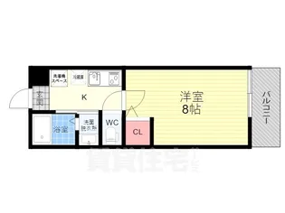 アークリード四条大宮【3階】の間取り