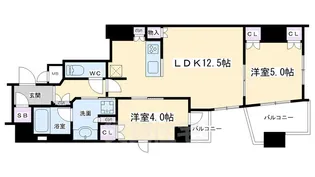 プレミスト京都御池通【2階】の間取り
